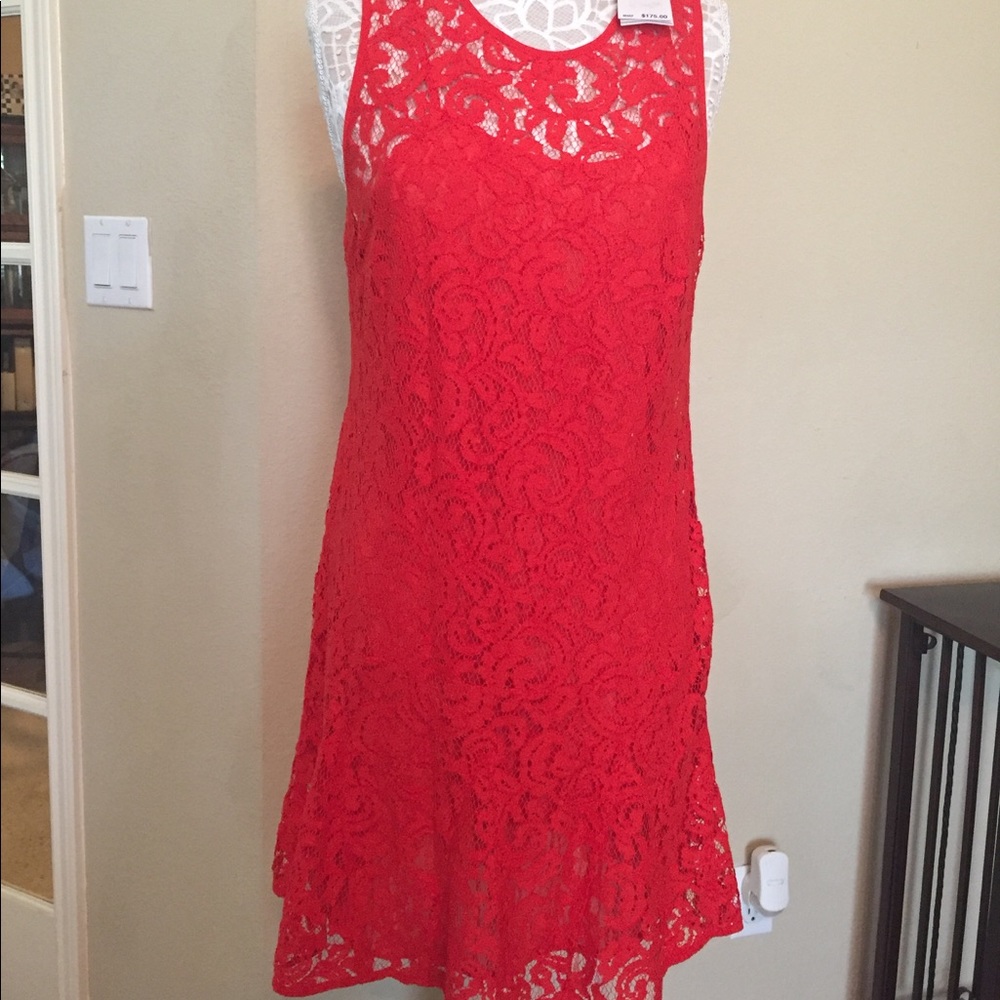 COPY - Michael Kors red lace dress